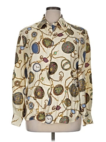Carlisle Long Sleeve Silk Top (view 1)