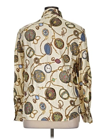Carlisle Long Sleeve Silk Top (view 2)