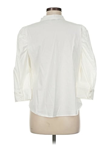 White House Black Market 3/4 Sleeve Button-Down Shirt (view 2)