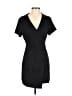 Aqua Solid Black Casual Dress Size M - photo 1