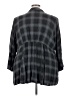 Torrid Plaid Gray 3/4 Sleeve Button-Down Shirt Size 5X Plus (6) - photo 2