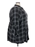 Torrid Plaid Gray 3/4 Sleeve Button-Down Shirt Size 5X Plus (6) - photo 4