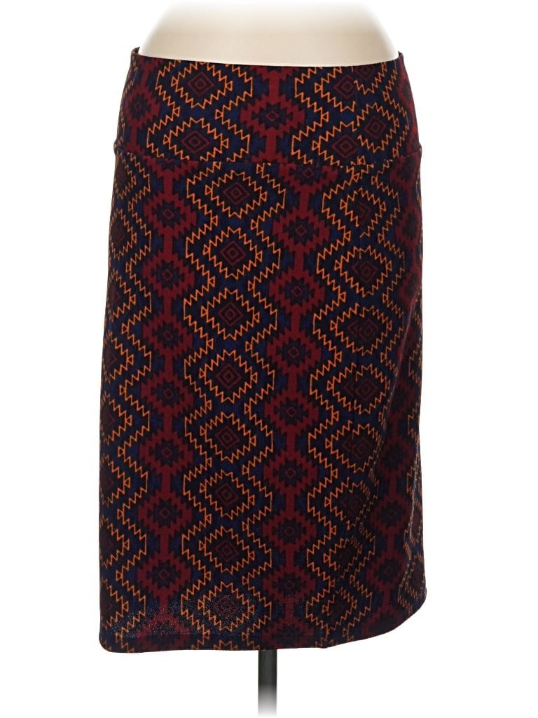 Pre-owned Lularoe Casual Skirt In Burgundy