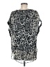 Joseph A. 100% Polyester Animal Print Silver Short Sleeve Blouse Size M - photo 2