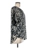 Joseph A. 100% Polyester Animal Print Silver Short Sleeve Blouse Size M - photo 4