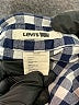 Levi's 100% Cotton Checkered-gingham Blue 3/4 Sleeve Button-Down Shirt Size S - photo 7