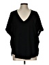Lush 100% Polyester Black Short Sleeve Top Size L - photo 1