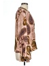 DR2 100% Rayon Paisley Tan Long Sleeve Blouse Size L - photo 4