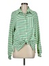 Unbranded Stripes Green Long Sleeve Blouse Size M - photo 1