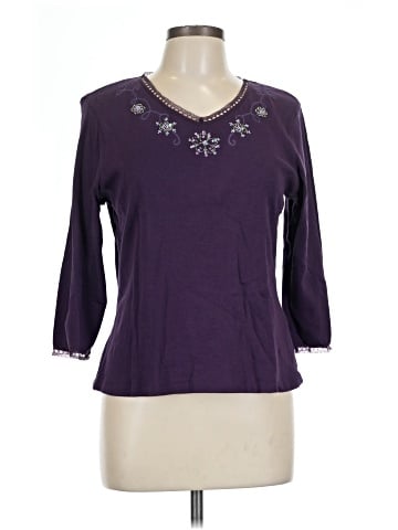 Christopher & Banks 3/4 Sleeve T-Shirt (view 1)