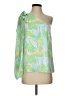 Lilly Pulitzer 100% Polyester Green 3/4 Sleeve Blouse Size 2 - photo 1
