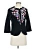Bob Mackie 100% Cotton Floral Black Blazer Size XS - photo 1