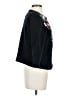 Bob Mackie 100% Cotton Floral Black Blazer Size XS - photo 4