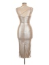 Assorted Brands Metallic Silver Gold Cocktail Dress Size L - photo 2