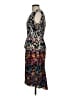 BCBGMAXAZRIA 100% Silk Graphic Silver Cocktail Dress Size 2 - photo 5