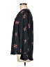 T Tahari 100% Polyester Floral Black Long Sleeve Blouse Size M - photo 5