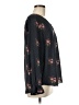 T Tahari 100% Polyester Floral Black Long Sleeve Blouse Size M - photo 4