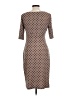 Connected Apparel Polka Dots Brown Casual Dress Size 10 - photo 2