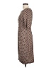 Connected Apparel Polka Dots Brown Casual Dress Size 10 - photo 5