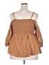 Torrid 100% Cotton Brown 3/4 Sleeve Blouse Size 2X Plus (2) - photo 2