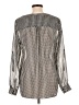 Pleione 100% Polyester Silver Long Sleeve Blouse Size L - photo 2