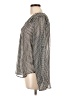 Pleione 100% Polyester Silver Long Sleeve Blouse Size L - photo 5
