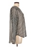 Pleione 100% Polyester Silver Long Sleeve Blouse Size L - photo 4