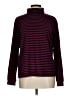 L.L.Bean 100% Cotton Stripes Burgundy Turtleneck Sweater Size L - photo 1