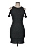 Soprano Solid Gray Casual Dress Size M - photo 1