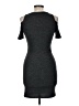 Soprano Solid Gray Casual Dress Size M - photo 2