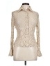 Basix II Ivory Long Sleeve Blouse Size 10 - photo 1