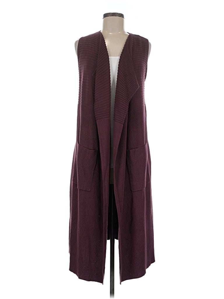 Pre-owned Unbranded Cardigan Sweater In Burgundy