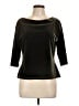 Hanky Panky Black Gray 3/4 Sleeve Top Size 10 - photo 1