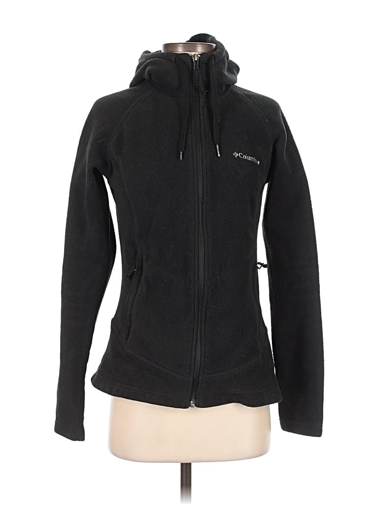 Pre-owned Columbia Zip Up Hoodie In Black