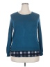 Croft & Barrow Plaid Teal Pullover Sweater Size XL - photo 1