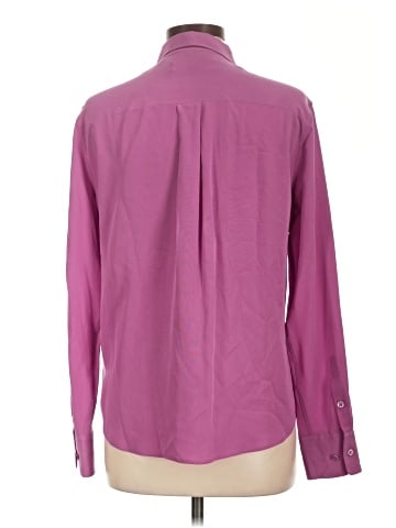 Equipment Long Sleeve Silk Top (view 2)