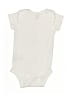 Gerber 100% Cotton Solid Ivory Short Sleeve Onesie 9-12 MO / 12 MO - photo 2