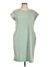 Unbranded Solid Green Casual Dress Size L - photo 1