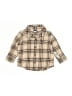 Old Navy 100% Cotton Plaid Tan Long Sleeve Button-Down Shirt Size 18-24 mo - photo 1