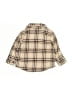 Old Navy 100% Cotton Plaid Tan Long Sleeve Button-Down Shirt Size 18-24 mo - photo 2