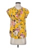 DR2 100% Rayon Yellow Short Sleeve Blouse Size M - photo 1