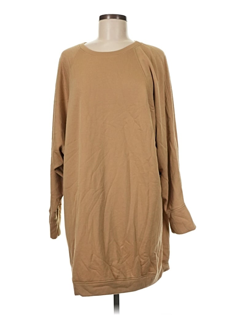 Pre-owned La Relaxed Poncho In Tan