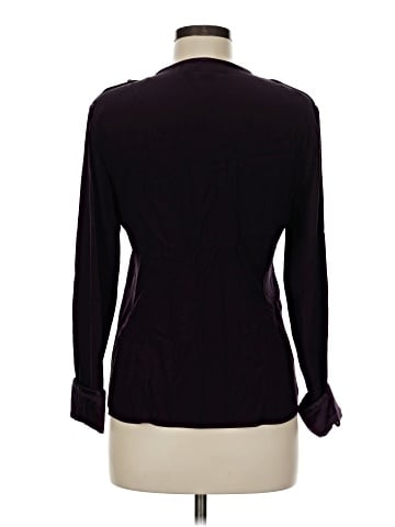 Lafayette 148 New York Long Sleeve Silk Top (view 2)