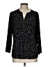 Anne Klein Polka Dots Black 3/4 Sleeve Blouse Size L - photo 1