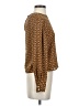 H&M 100% Polyester Brown Long Sleeve Blouse Size 2 - photo 4