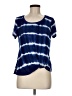 Nine Britton Tie-dye Blue Short Sleeve Top Size M - photo 1