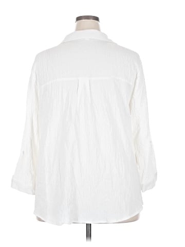 Kathy Ireland 3/4 Sleeve Button-Down Shirt (view 2)