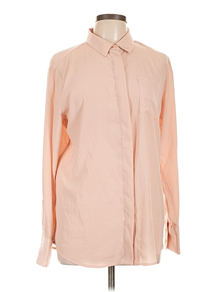 Pre-owned Nine West Long Sleeve Blouse In Pink