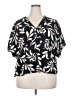 DR2 100% Polyester Black Short Sleeve Blouse Size 2X - photo 1
