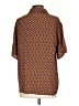 Olivaceous 100% Rayon Print Brown Short Sleeve Blouse Size S - photo 2